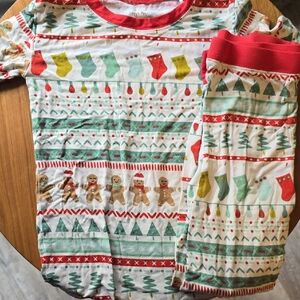 Little Sleepies Red and Green Holiday Pajama Set